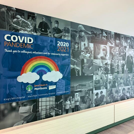 An image of a COVID Pandemic sign.